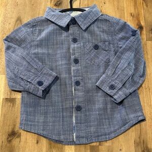 Cherokee Plaid Blue Kids Button-Down Shirt